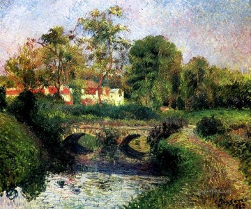  1883 Pintura al %C3%B3leo - pequeño puente sobre el voisne osny 1883 Camille Pissarro